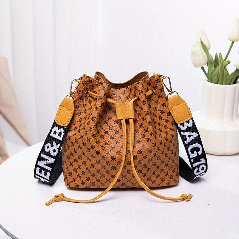 Printed Bucket Bag - Men's Large-capacity Messenger Shoulder Bag