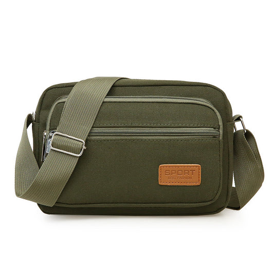 Fashion Canvas Messenger Bag - Multi-layer Wear-resistant Travel Bag