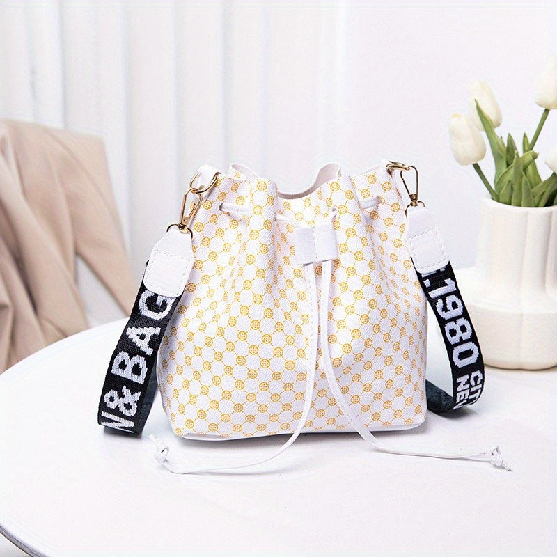 Printed Bucket Bag - Men's Large-capacity Messenger Shoulder Bag