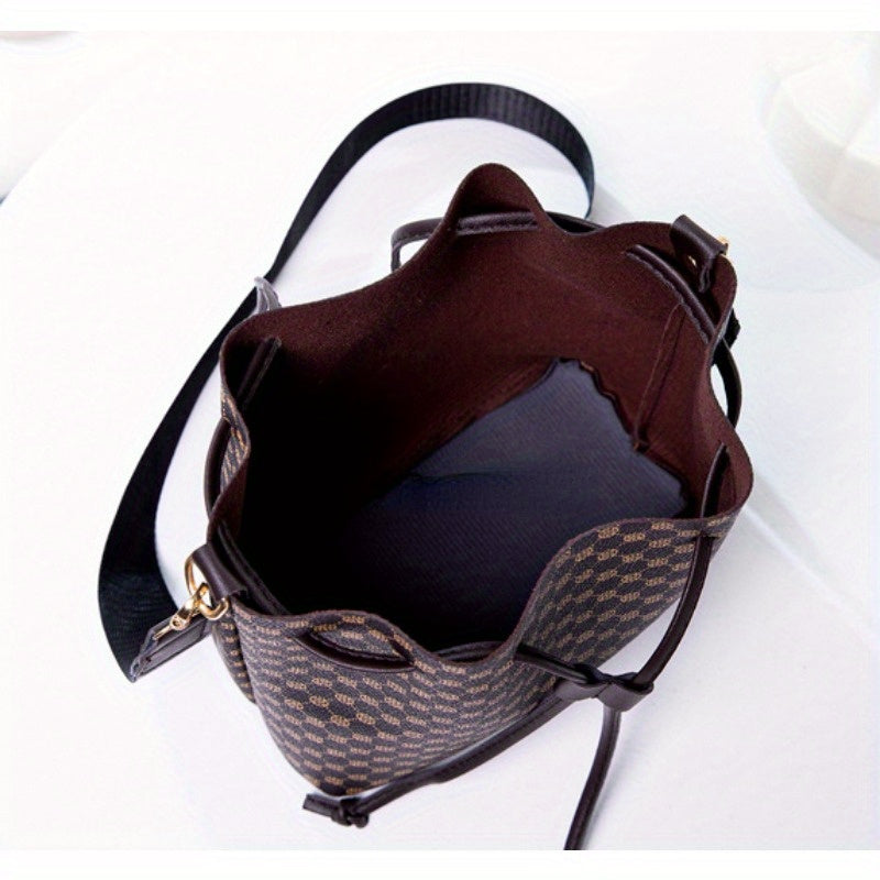 Printed Bucket Bag - Men's Large-capacity Messenger Shoulder Bag